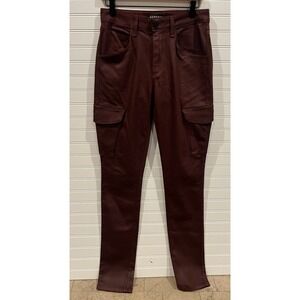Monfrère Preston Coated Merlot Slim Fit Cargo Denim Jeans Mens‎ 30x34